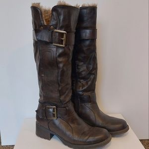 Tall Dress Boots with Fur